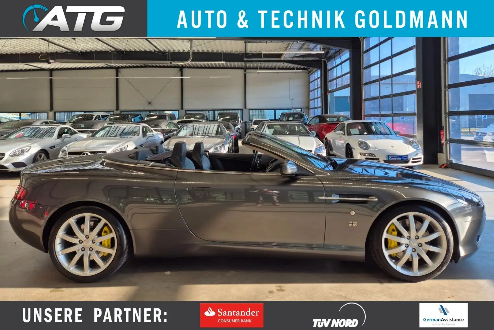 Aston Martin DB9 VOLANTE 5.9 TOUCHTRONICII DEUTSCHES FAHRZEUG Silber - 1