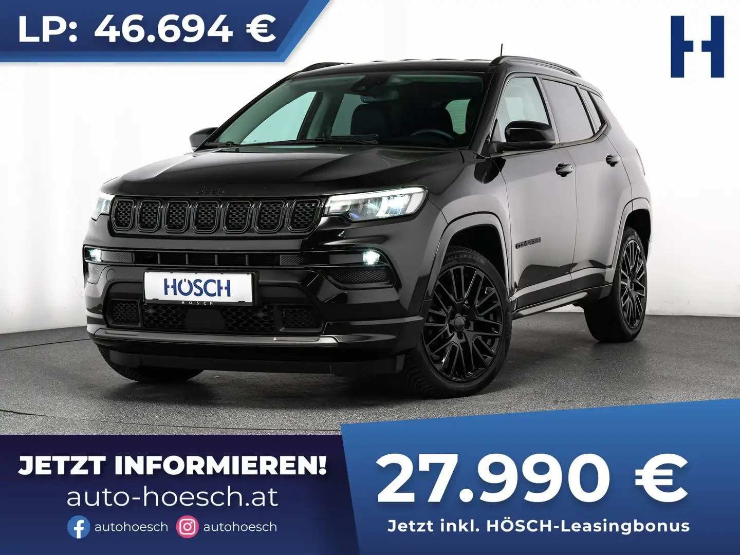 Jeep Compass S T4 130 Aut. 19er WINTER KAMERA ACC -40% Schwarz - 1