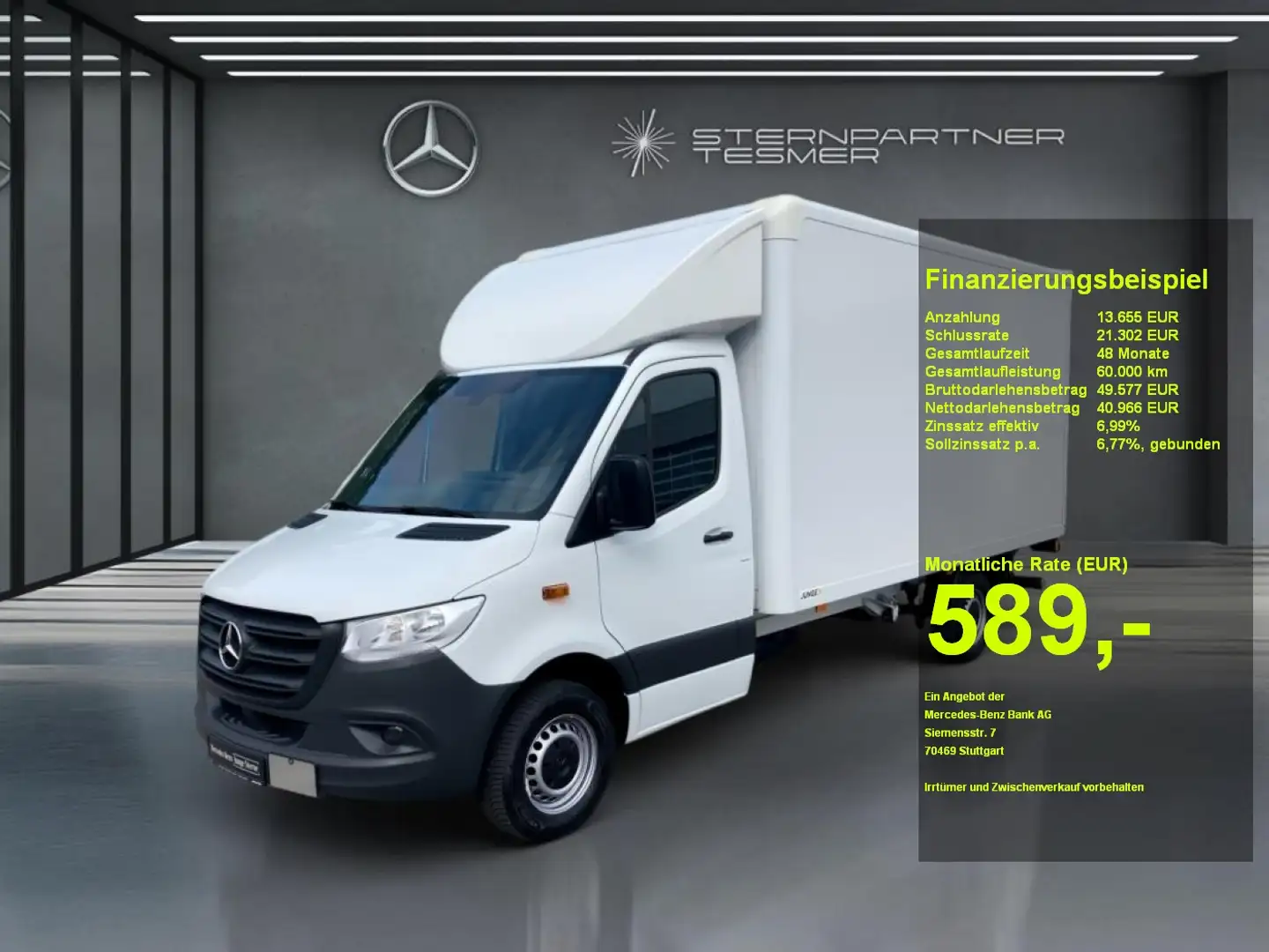 Mercedes-Benz Sprinter 317 CDI Koffer Maxi LBW+Spoiler+Kamera Weiß - 1