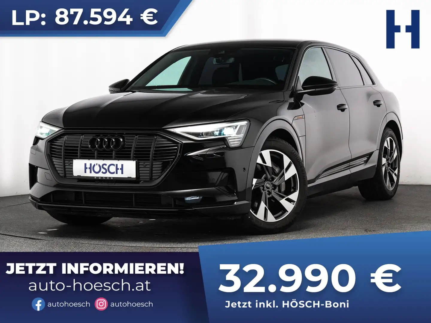 Audi e-tron 55 quattro Adv. 20" BLACK PACK MEGAPREIS Schwarz - 1