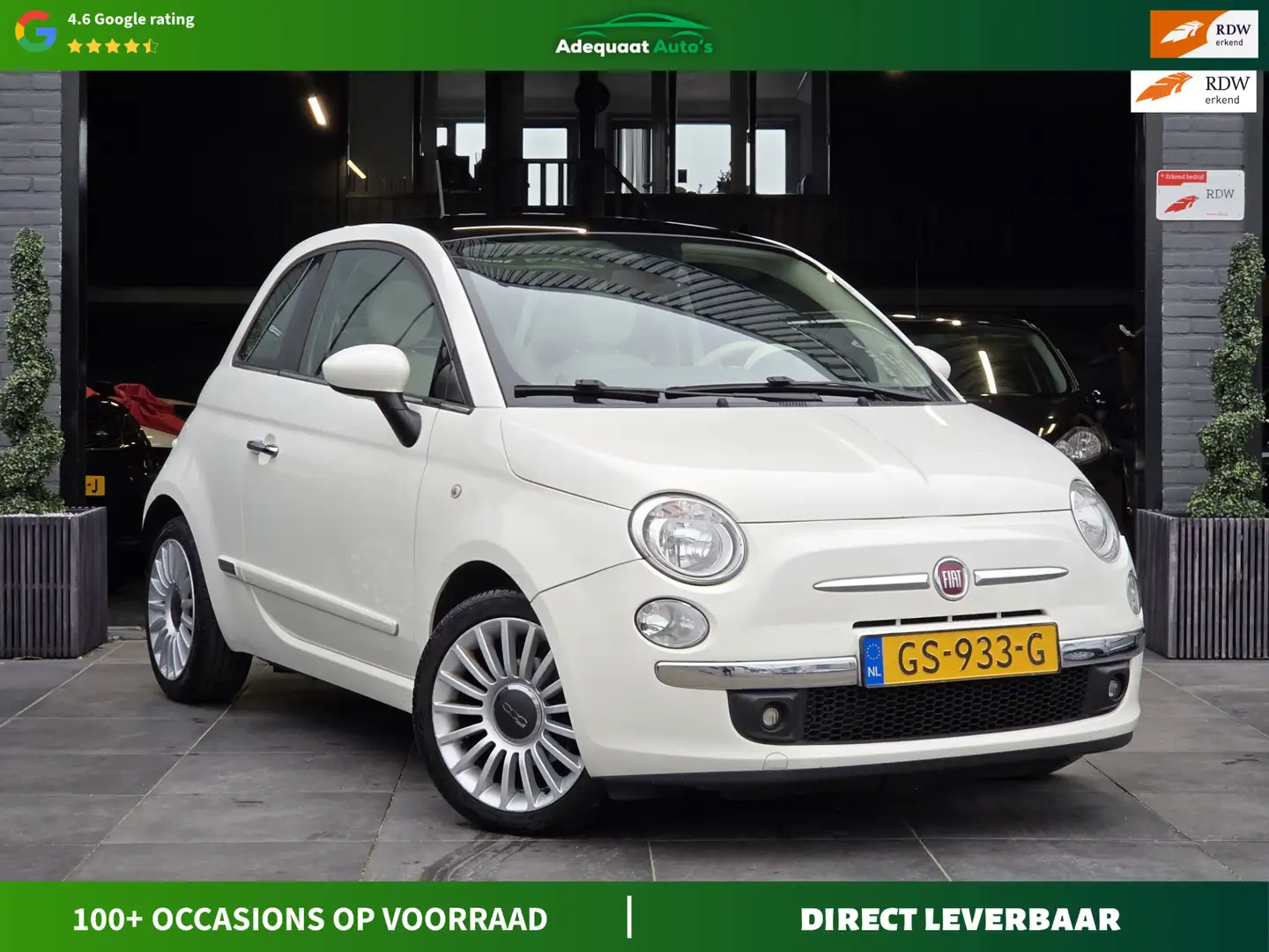 Fiat 500 0.9 TwinAir Turbo Lounge|APK|NAP|Airco|Aux|E. Rame Blanc - 1