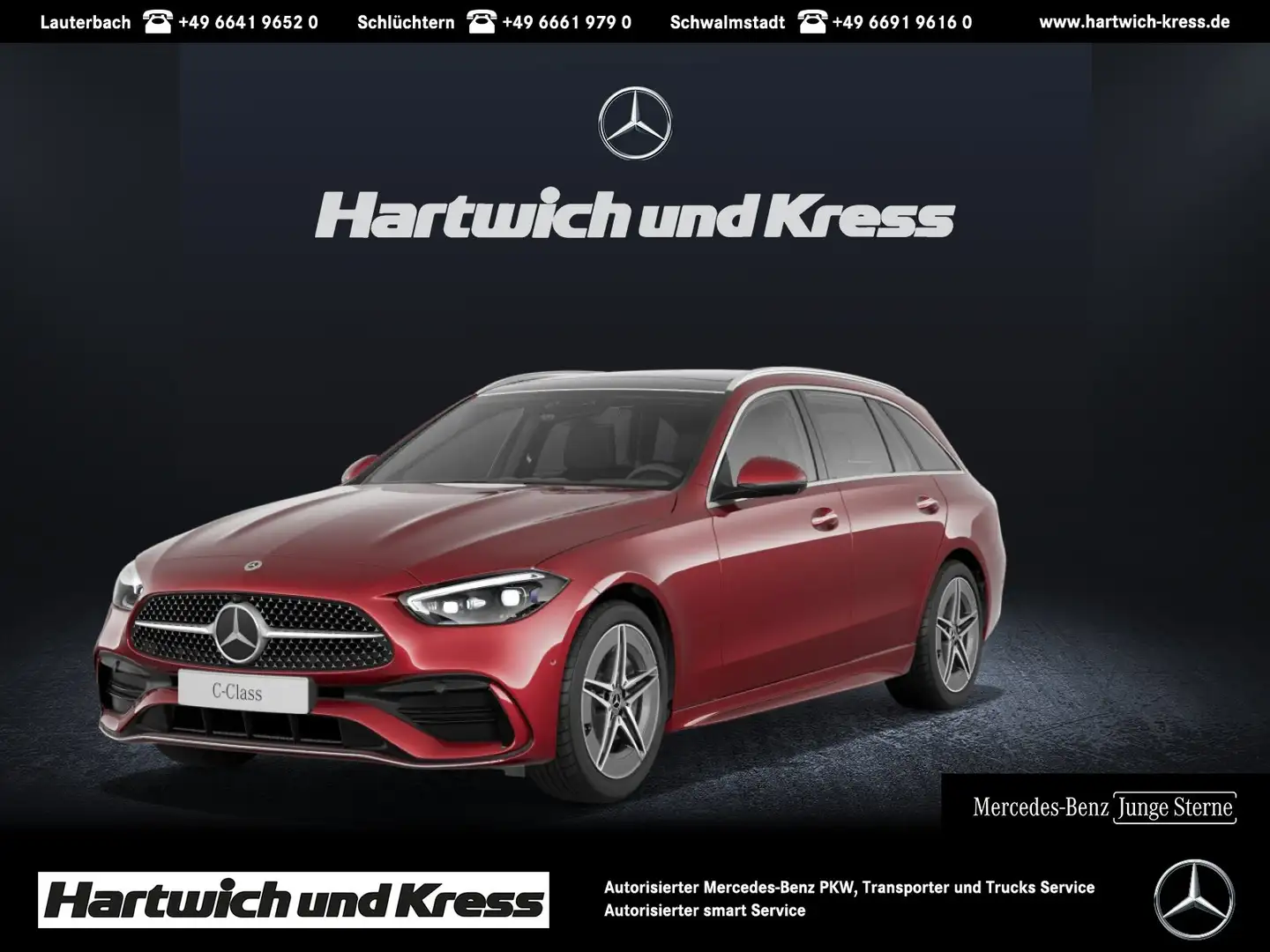 Mercedes-Benz C 300 C 300 T 4Matic AMG Line Premium Plus +Pano+AHK+ Zwart - 1