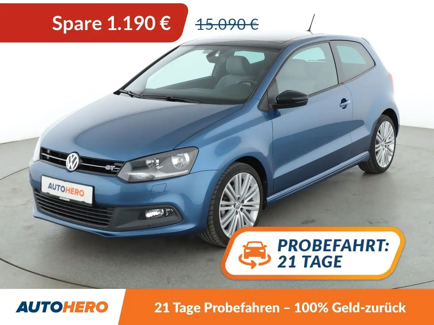 Volkswagen Polo 1.4 TSI ACT BlueGT*TEMPO*PDC*SHZ*PANO Blau - 1