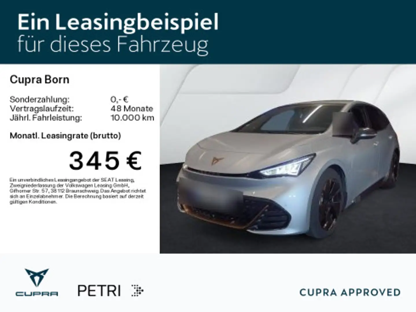 CUPRA Born e-Boost*NAVI*WP*19Zoll*KAM*ACC*ALARM*Privac Argent - 2