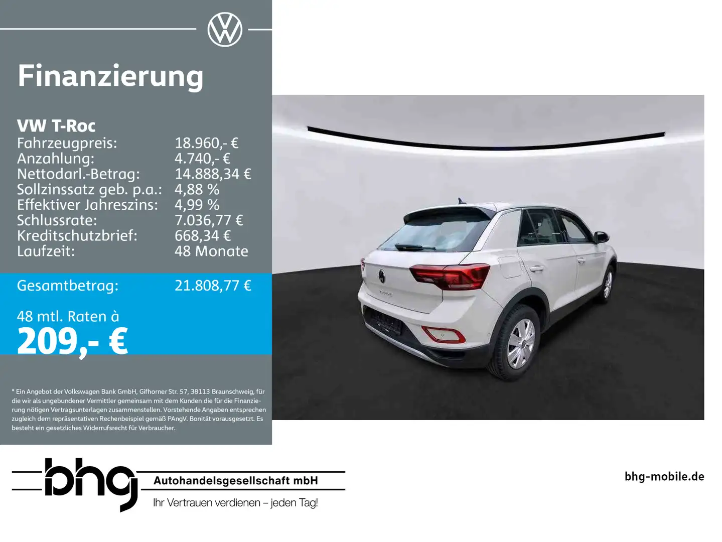 Volkswagen T-Roc 1.0 TSI OPF Grau - 1