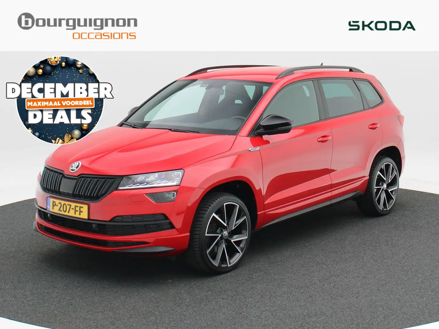 Skoda Karoq 1.5 TSi 150 Pk Automaat Sportline Business | Cruis Rood - 1