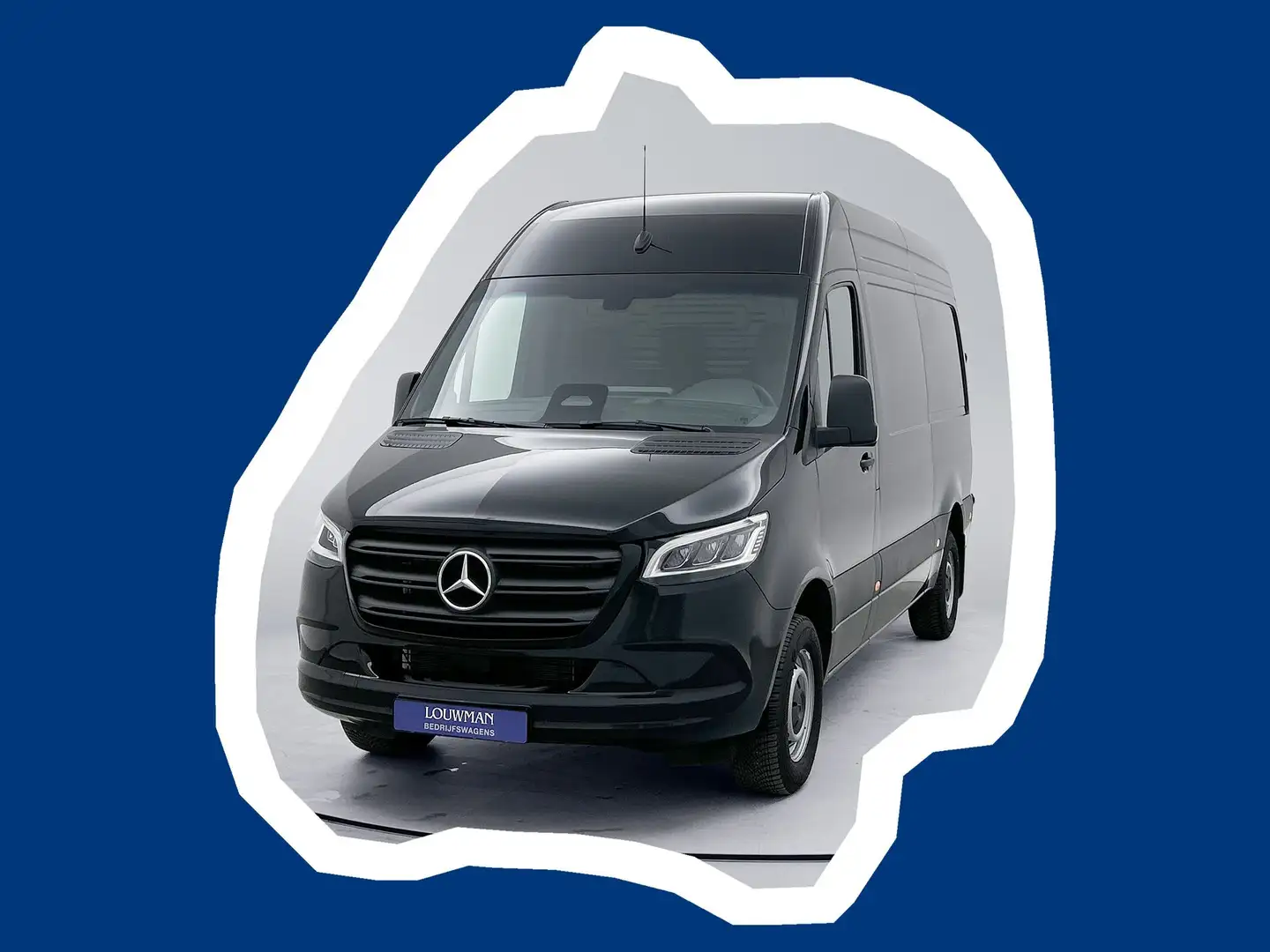Mercedes-Benz Sprinter 317 1.9 CDI L2H2 3500KG trekgewicht BPM-Vrij Direc Zwart - 1