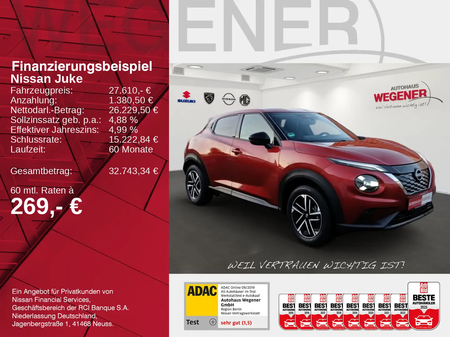 Nissan Juke JUKE N-CONNECTA 1.6 HYBRID NAVI KAMERA WINTER Rot - 2