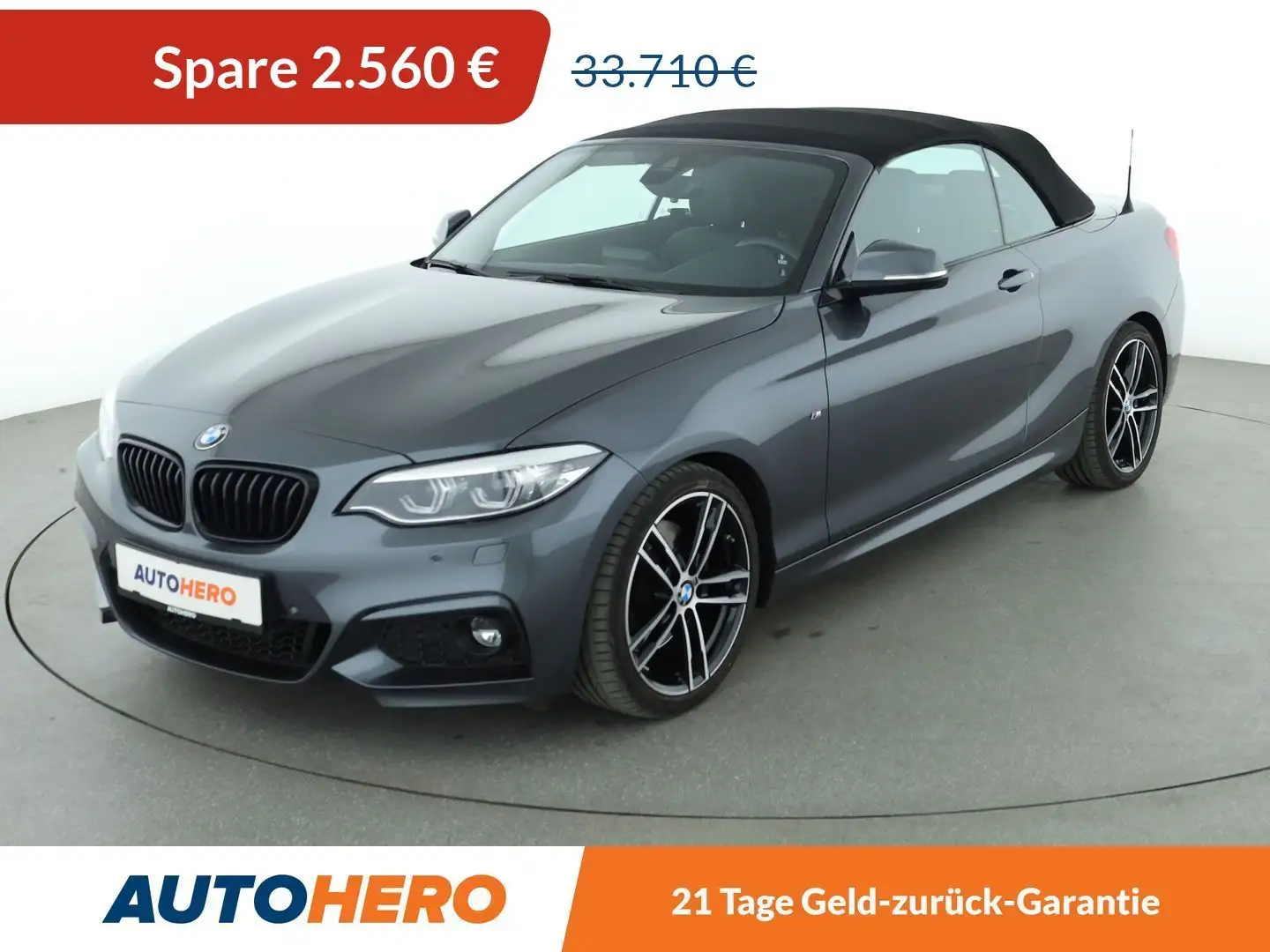 BMW 230 230i M Sport Aut.*NAVI*LED*TEMPO*H&K*CAM*PDC*SHZ* Grau - 1