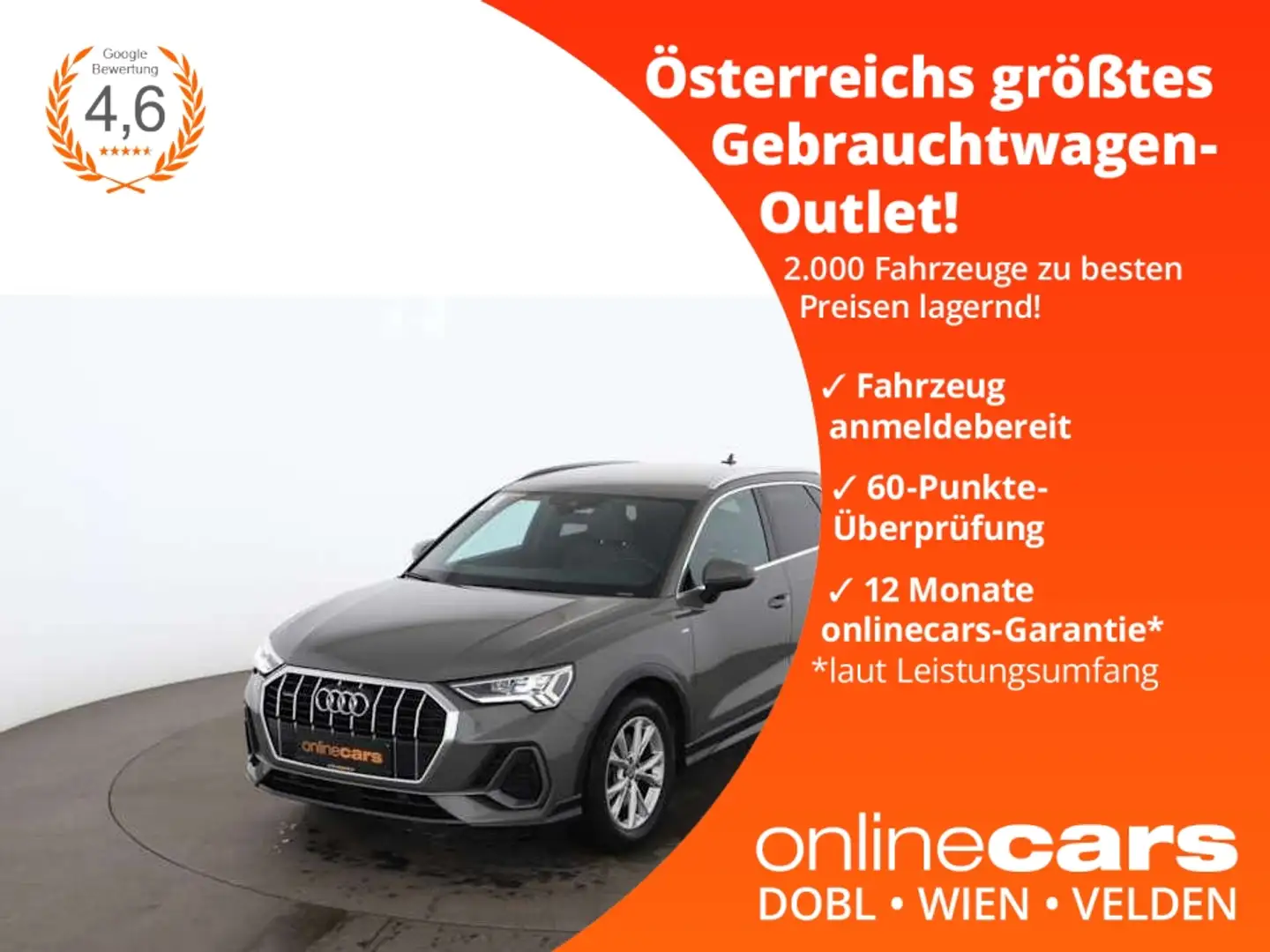 Audi Q3 40 TFSI quattro S-Line Aut LED AHK NAVI LEDER Grau - 1