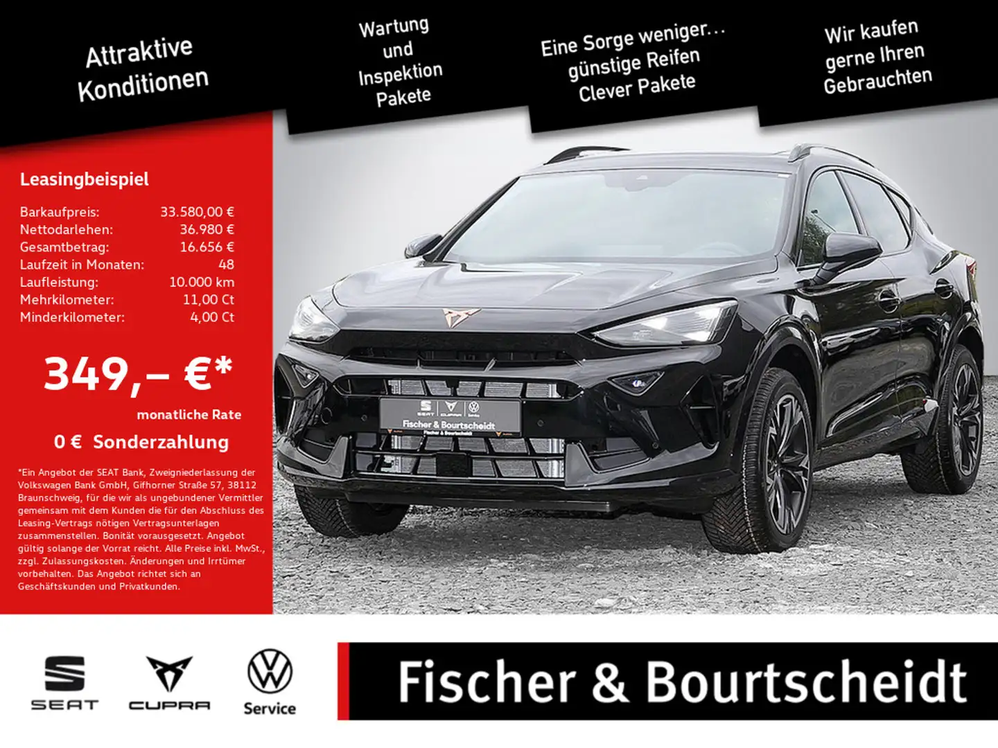 CUPRA Formentor 1.5 eTSI PANO NAVI KAMERA GJ-REIFEN Noir - 1