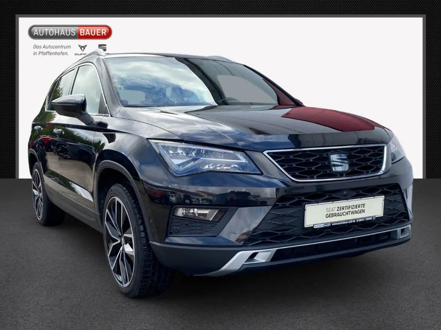 SEAT Ateca XCELLENCE 2.0TDI 4DRIVE STANDHZ DAB+NAVI FULLINK F Zwart - 1