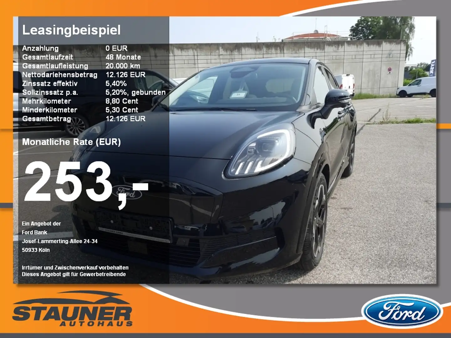 Ford Puma Gen-E Premium Panoramadach AHK Sitzheizung Negru - 1
