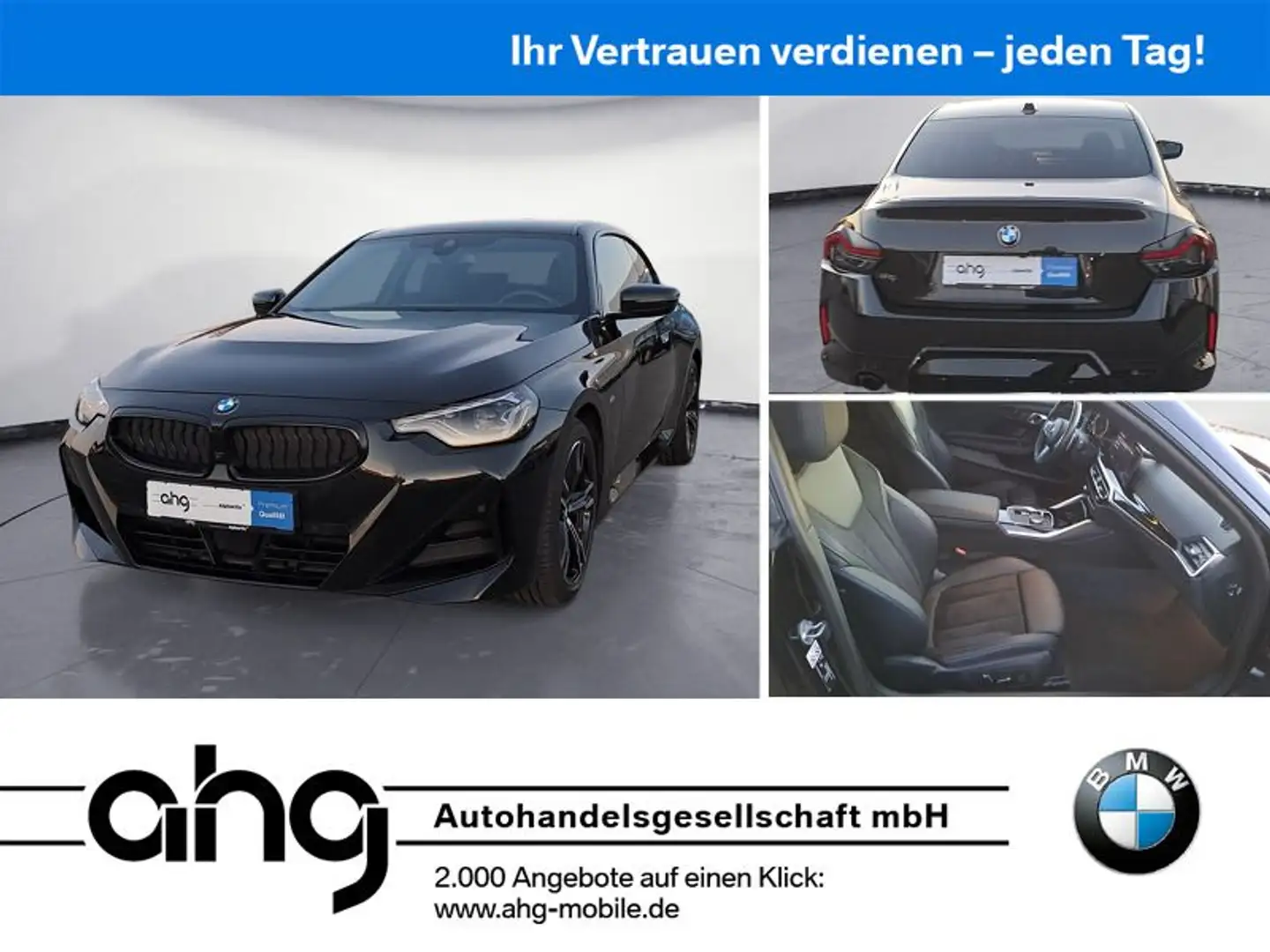 BMW 220 d Steptronic Coupe M Sportpaket, Head up, LED Schwarz - 1