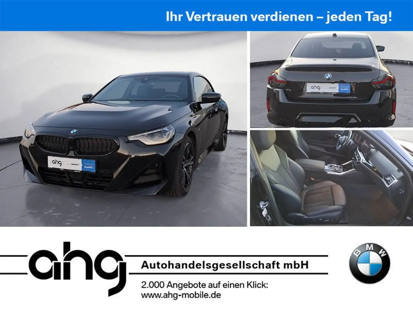 BMW 220 d Steptronic Coupe M Sportpaket, Head up, LED Schwarz - 1