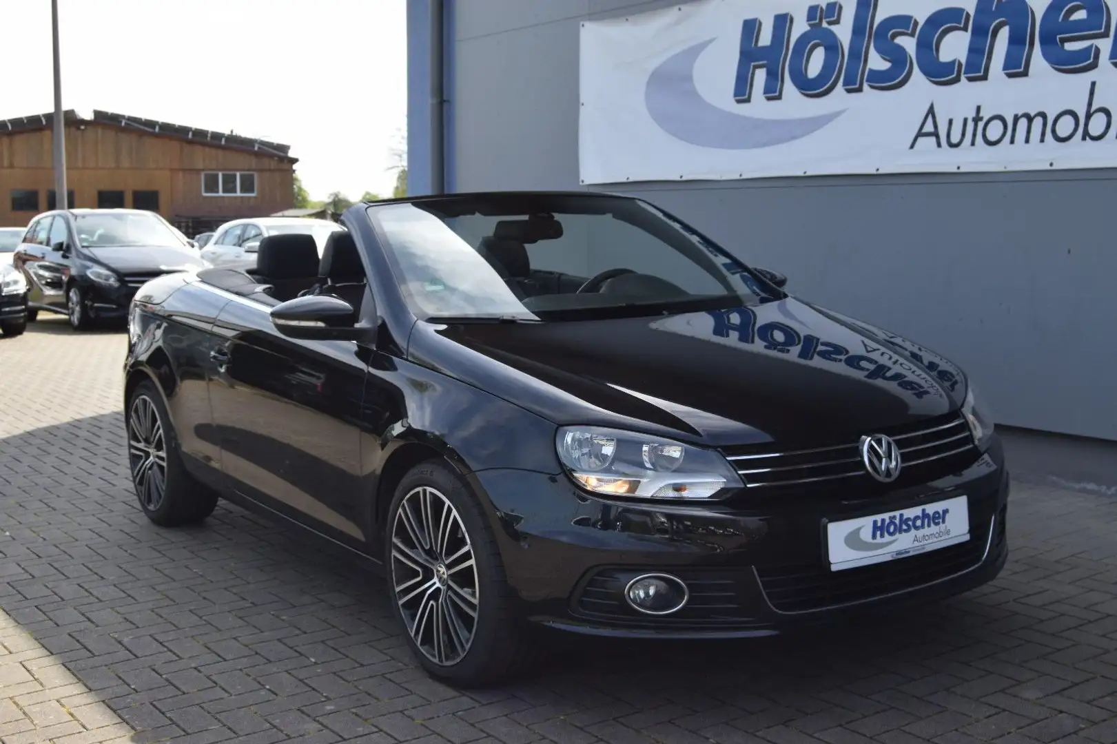 Volkswagen Eos Exclusive!AUTOM!Navi,Leder,Sitzh,Parks,V&H,, Negru - 1