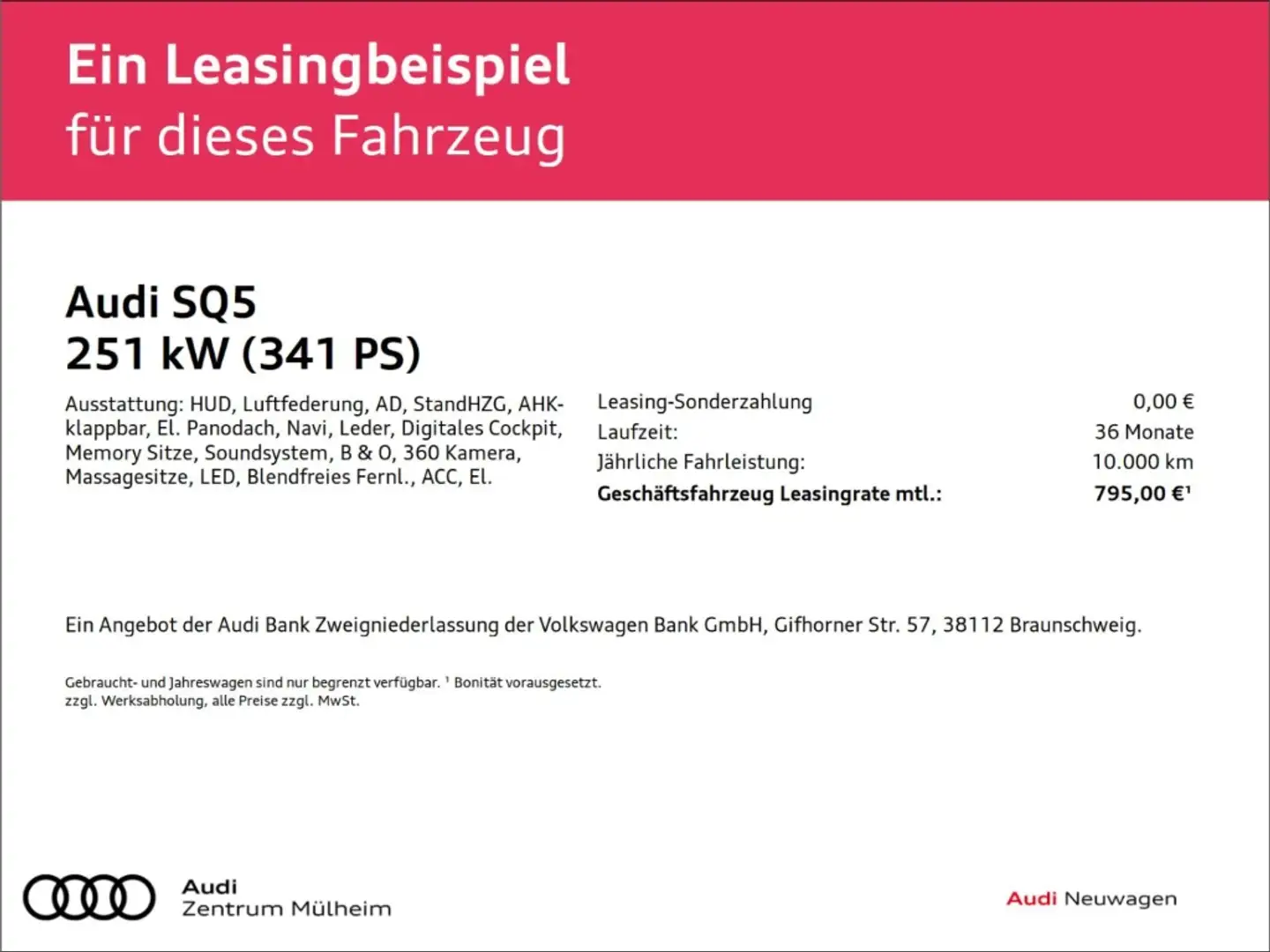 Audi SQ5 Sportback 3.0 TDI quattroMatrix Luftfederung Stand Noir - 2
