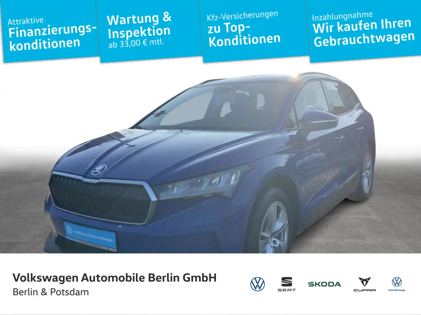 Skoda Enyaq iV 50 Loft DSG Navi LED Connect Blau - 1