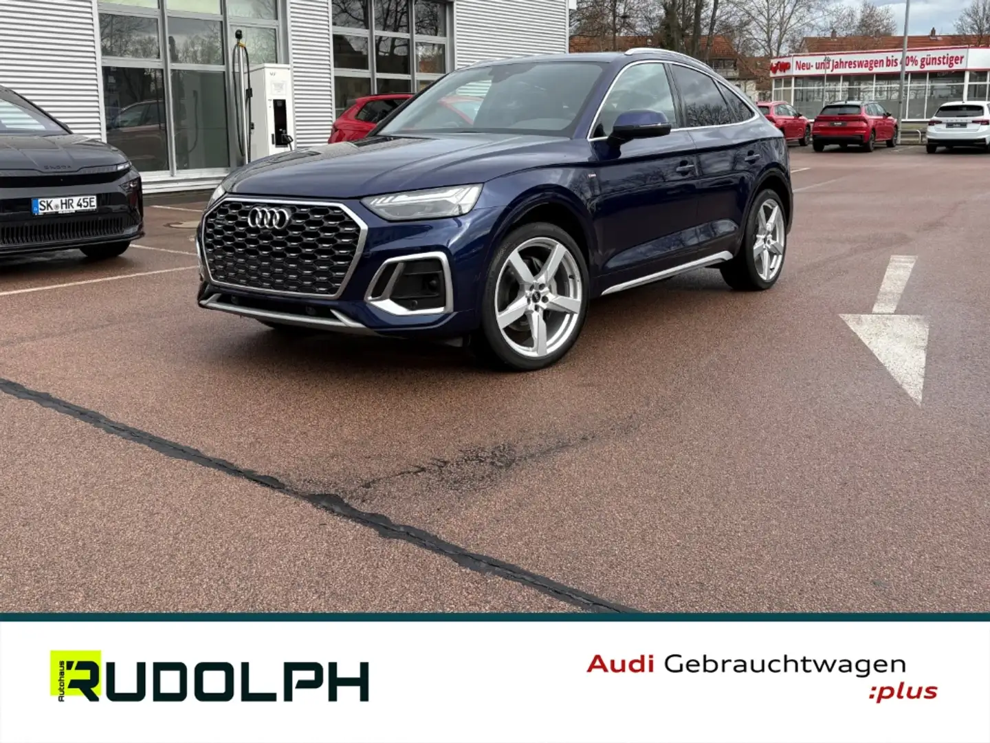 Audi Q5 Sportback 50 TDI qu. S line Matrix ACC StandHZG 36 Bleu - 1