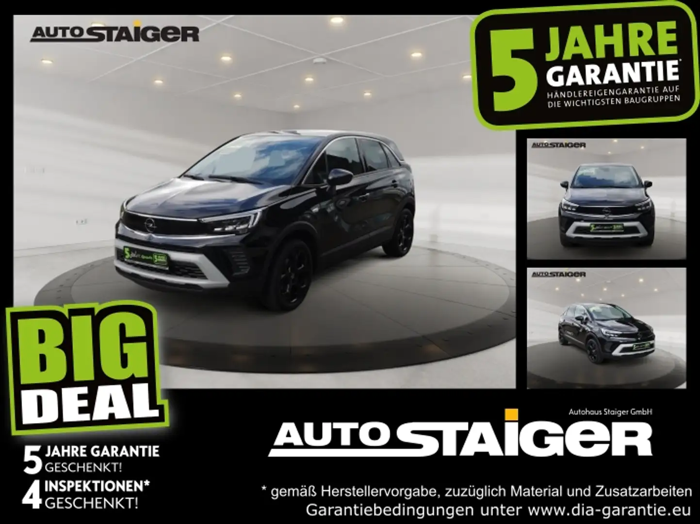 Opel Crossland 1.2 Turbo Elegance LED+Navi+SHZ+Kam. Noir - 1