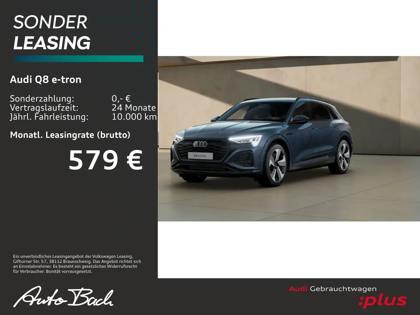 Audi Q8 e-tron S line 55 qu. Matrix HUD Air B&O AHK A Blau - 2