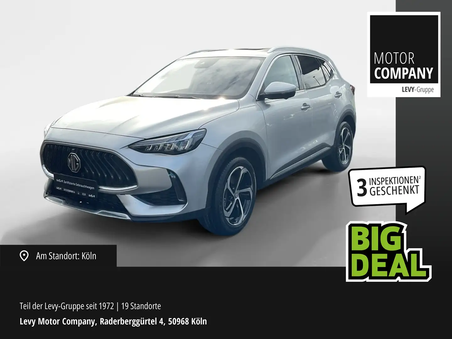 MG HS Luxury 2xKlima+360+ACC+LED+SHZ+Automat+Carplay Silber - 1