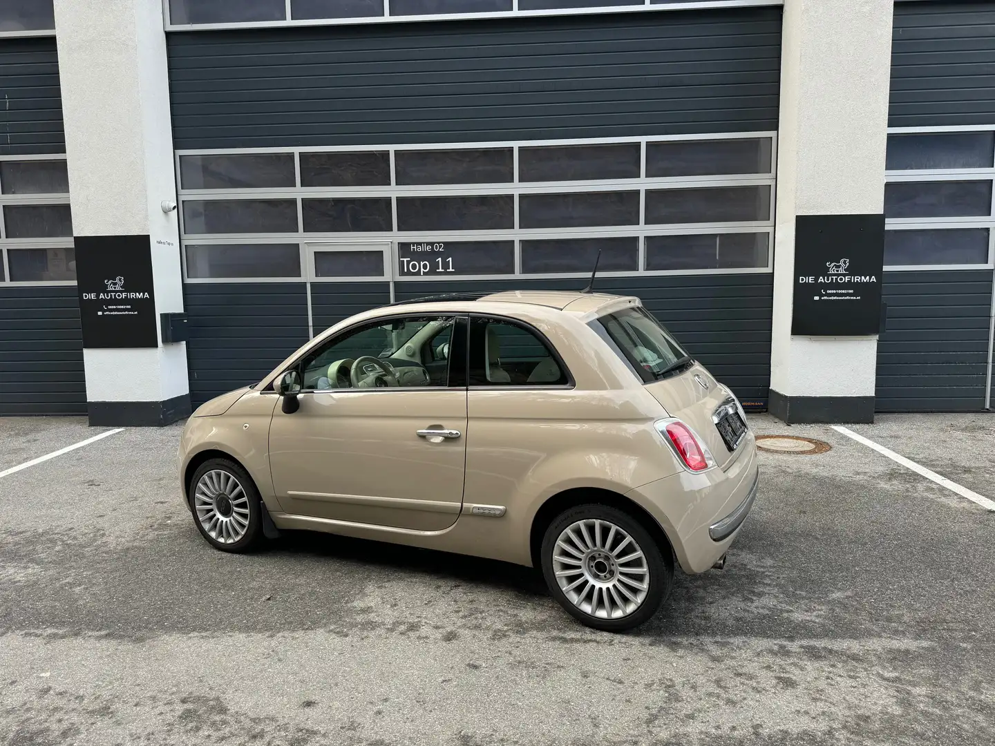 Fiat 500 Lounge**8 FACH BEREIFT**PICKERL** Beige - 2