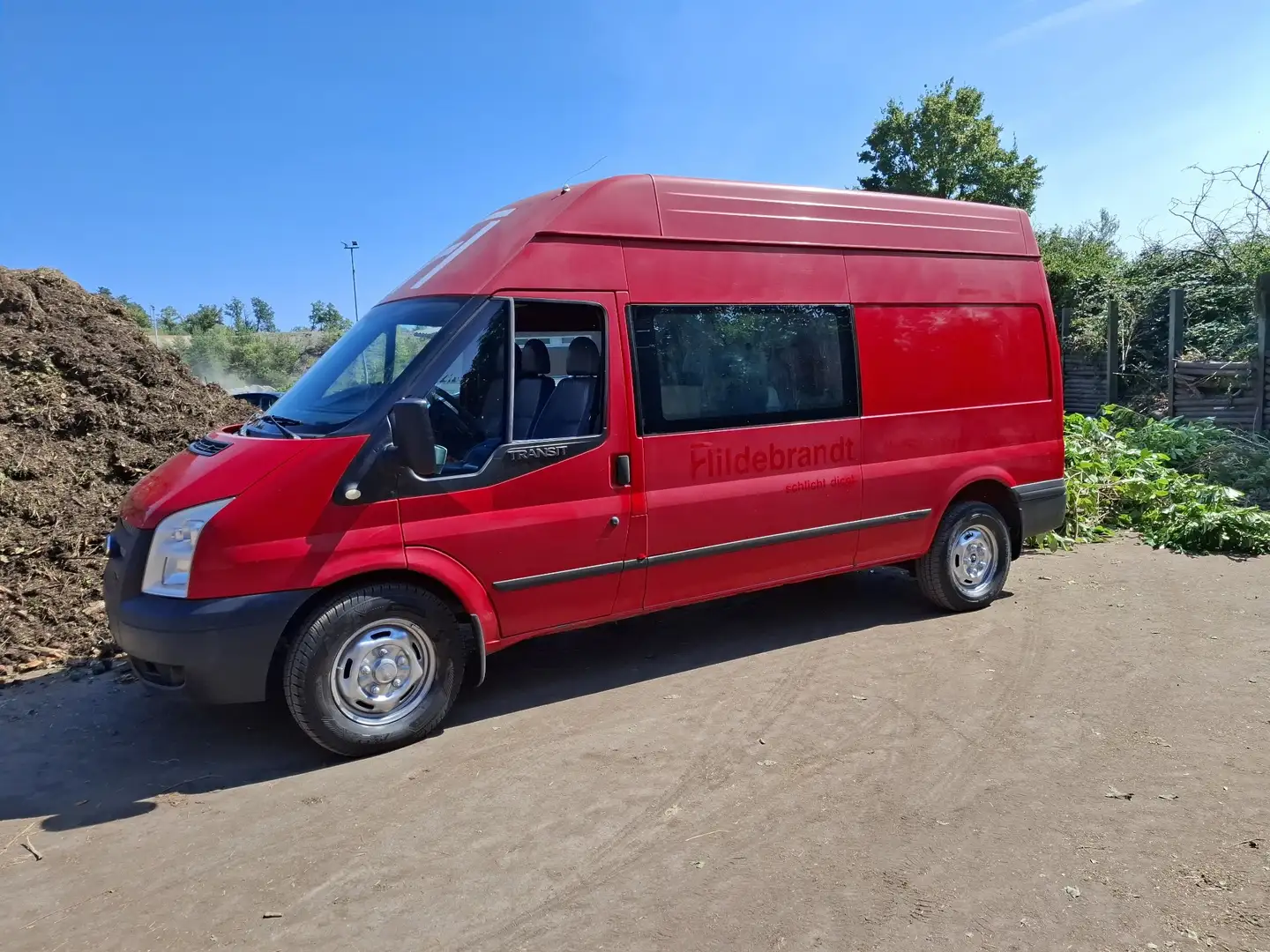 Ford Transit TDCi Lkw, Hoch ,Lang, 6Sitze leder. AHK. 1-Hand Rosso - 1
