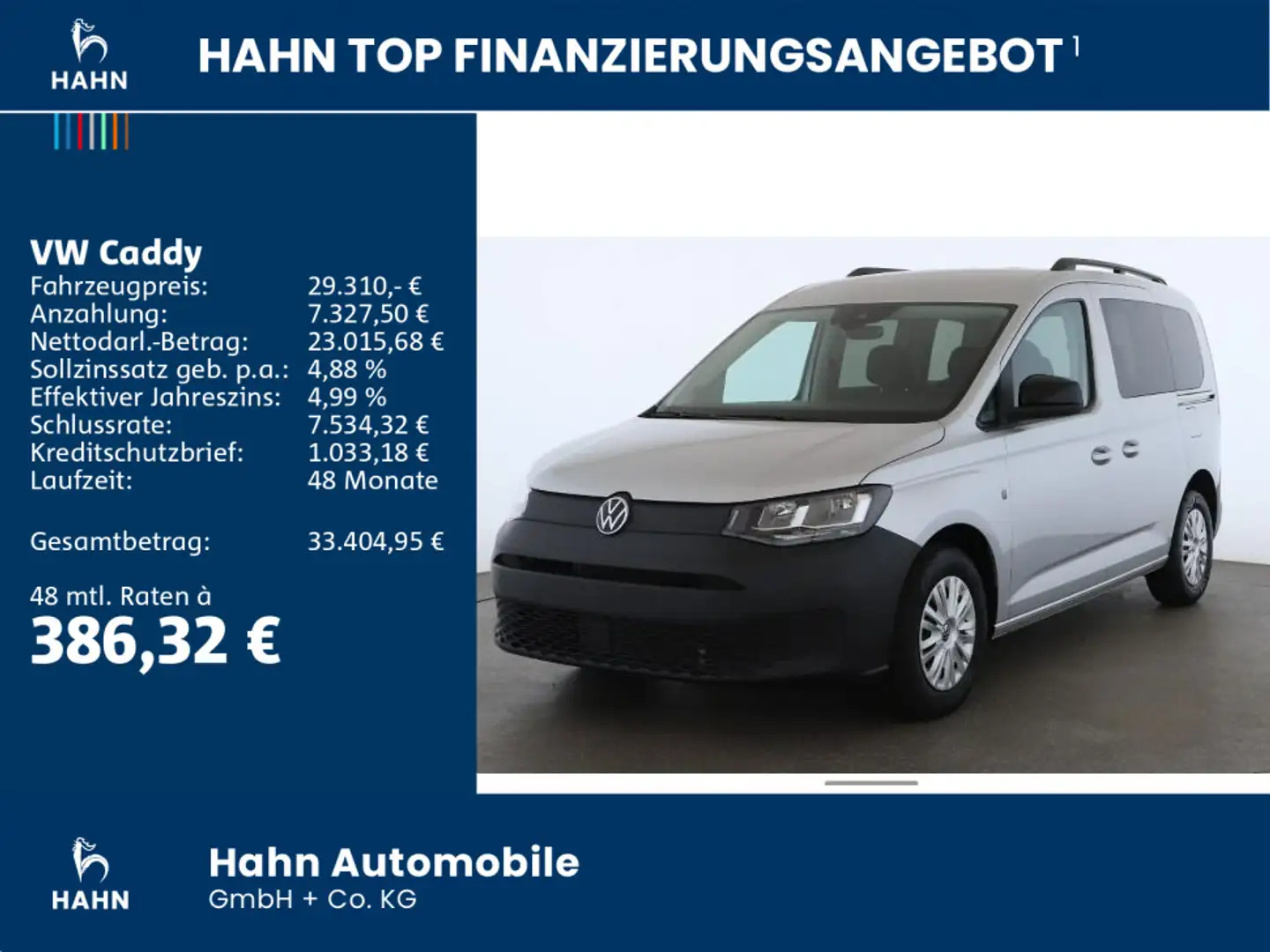 Volkswagen Caddy 2.0TDI 75KW AHK ACC Park Assist Silber - 2