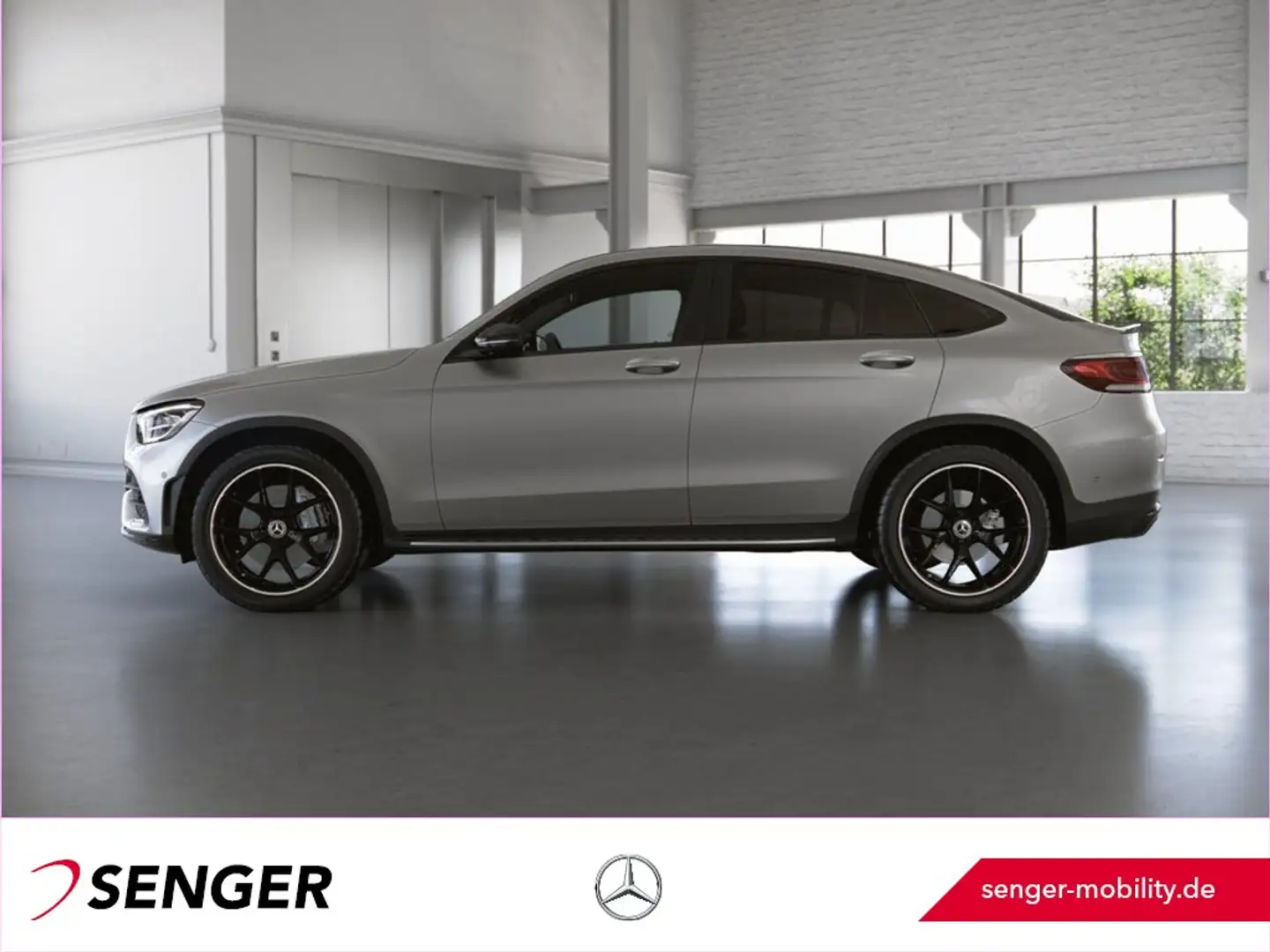 Mercedes-Benz GLC 400 d 4M Coupe AMG Night Burmester 360°K AHK Silber - 2