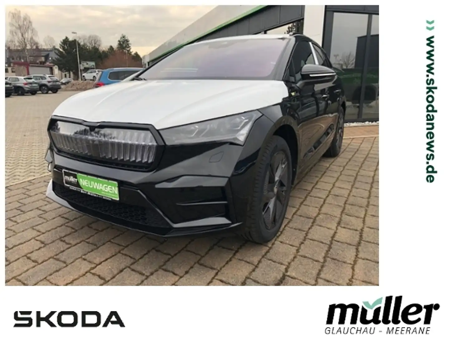 Skoda Enyaq RS 4x4 AHZV Navi Matrix SmartLink DAB+ Zwart - 1