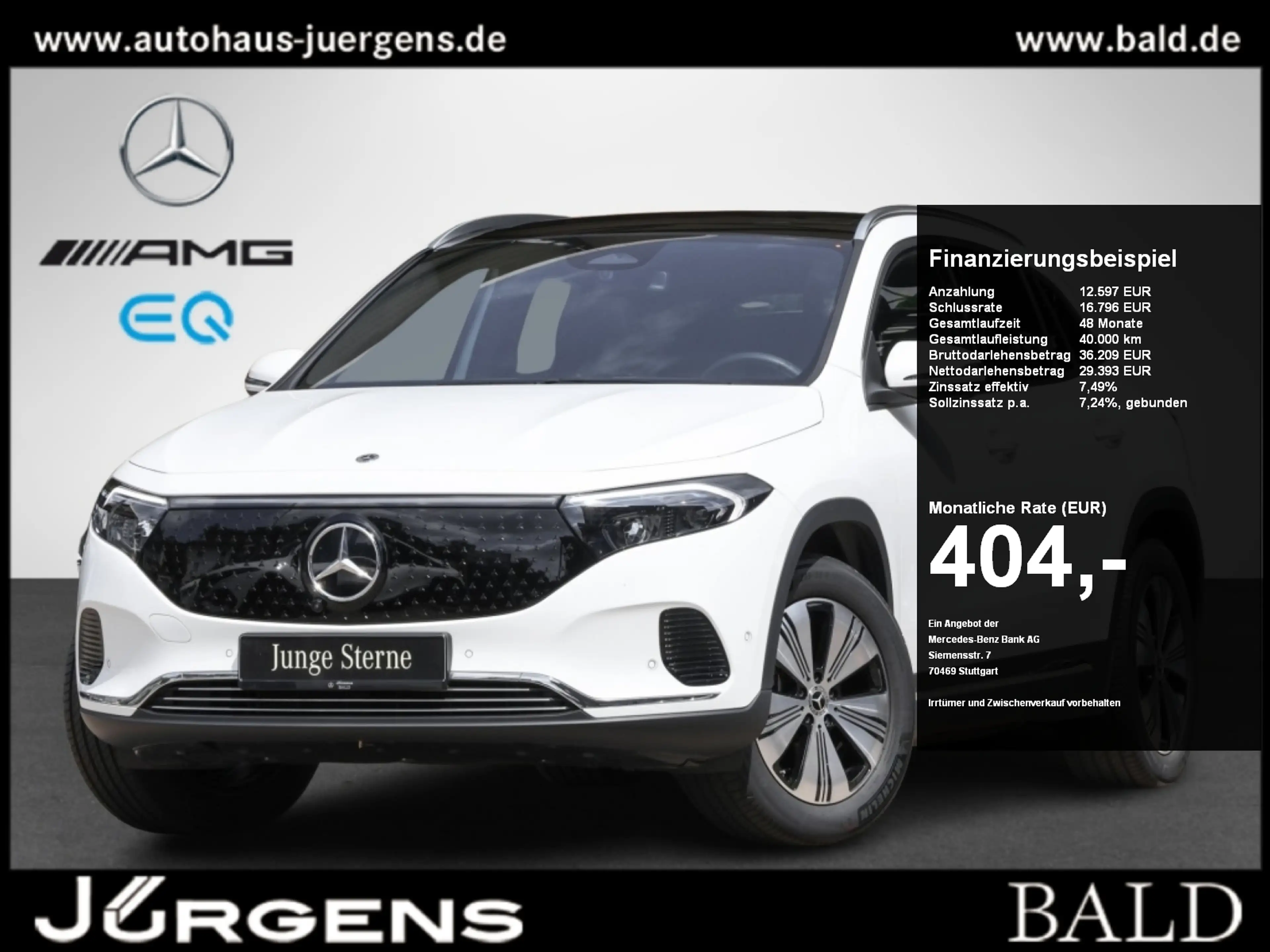 Mercedes-Benz EQA 300 4M Progressive/Pano/AHK/360/Ambi/Totw/18
