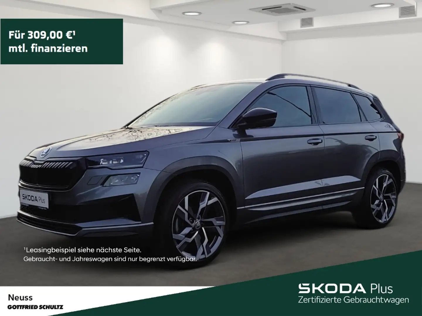 Skoda Karoq SPORTLINE TSI DSG AHK SITZHEIZUNG NAVI EINPARKHILF Grau - 1