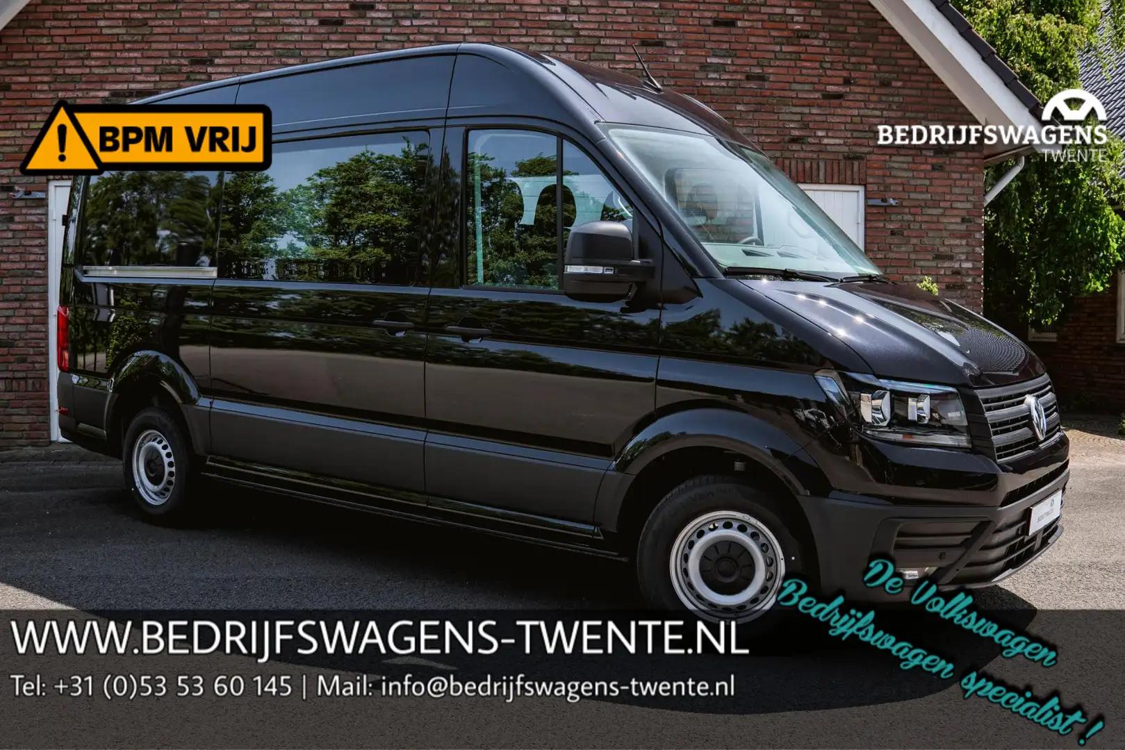 Volkswagen Crafter 2.0 TDI 140PK Automaat L3H3 Comfortline DUB/CAB Noir - 1