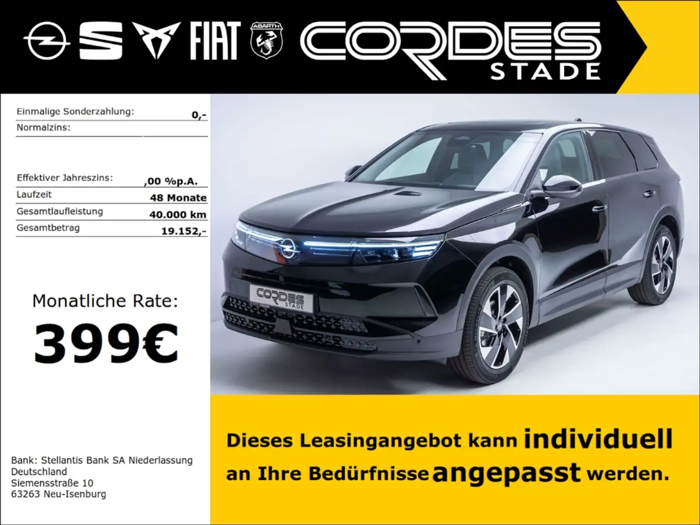 Opel Grandland GS, DSG, HUD, MatrixLED, ACC,Panno, 360 Kamera (NW Negru - 1