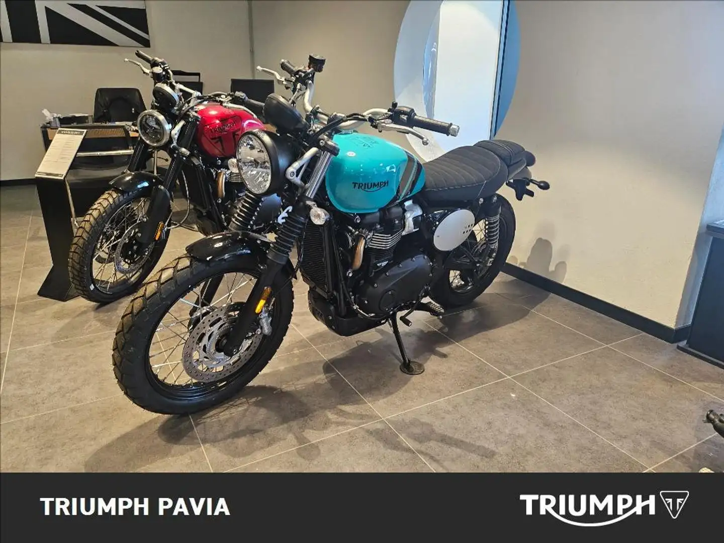 Triumph Scrambler Kingfisher Blue Abs E5+ Grigio - 2