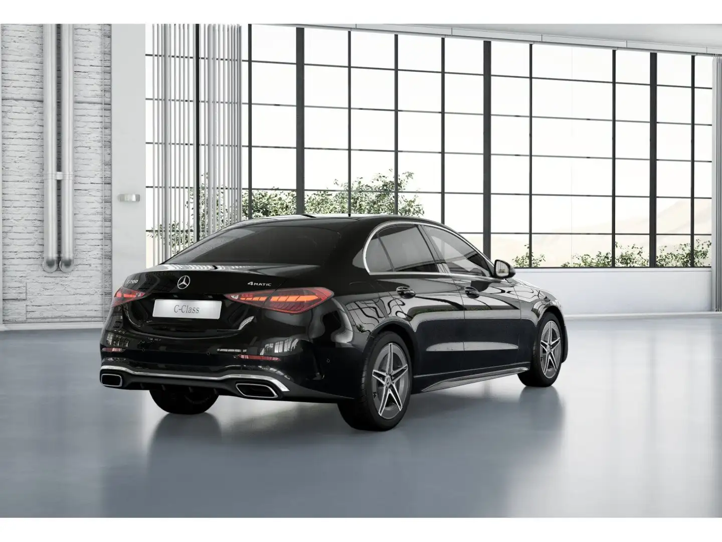 Mercedes-Benz C 200 4MATIC AMG-Sport+Ambiente+Cam+LED+SHD+Navi Noir - 2
