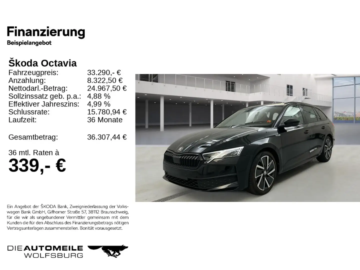 Skoda Octavia 4 Combi 1.5TSI DSG SPORTLINE AHK/KAM/NAV Schwarz - 2