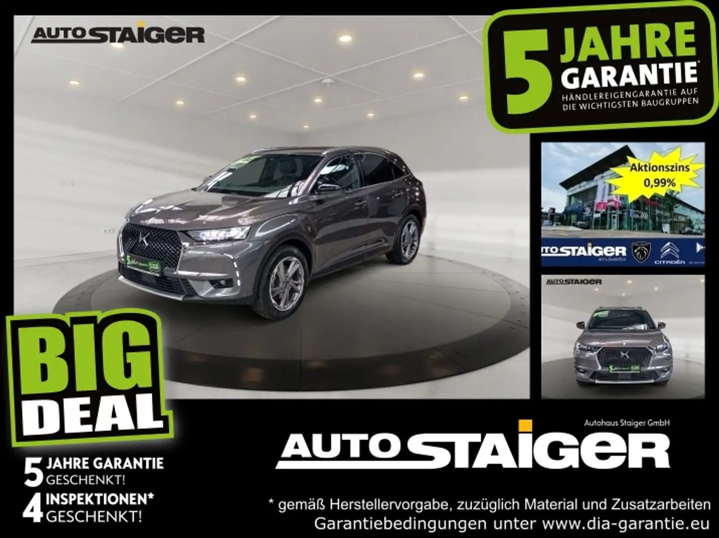 DS Automobiles DS 7 Crossback DS7 Crossback E-Tense Rivoli *Leder*Navi*AHK* siva - 1