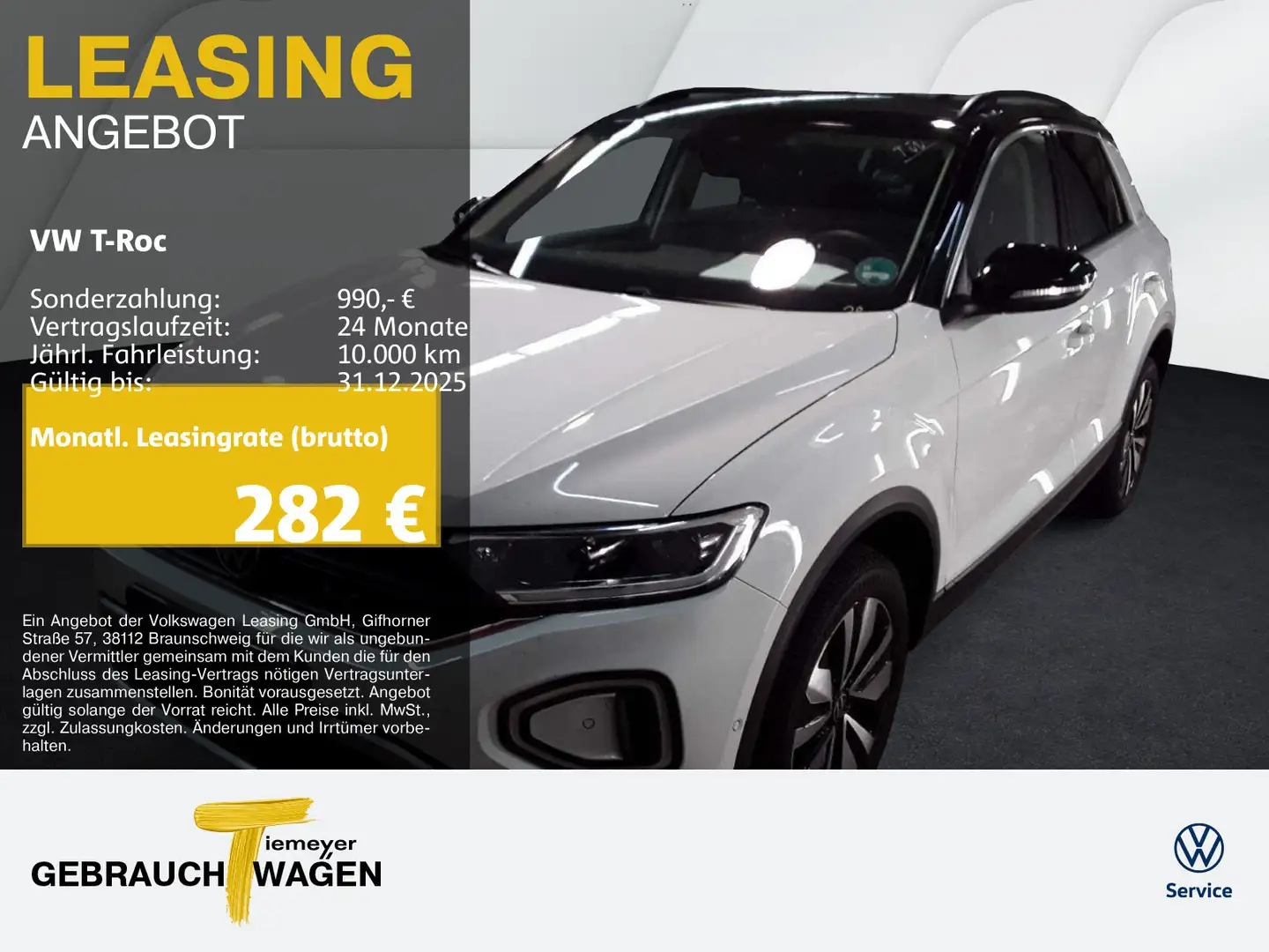 Volkswagen T-Roc 2.0 TDI DSG GOAL AHK SIDE-ASSIST KAMERA LE Weiß - 1