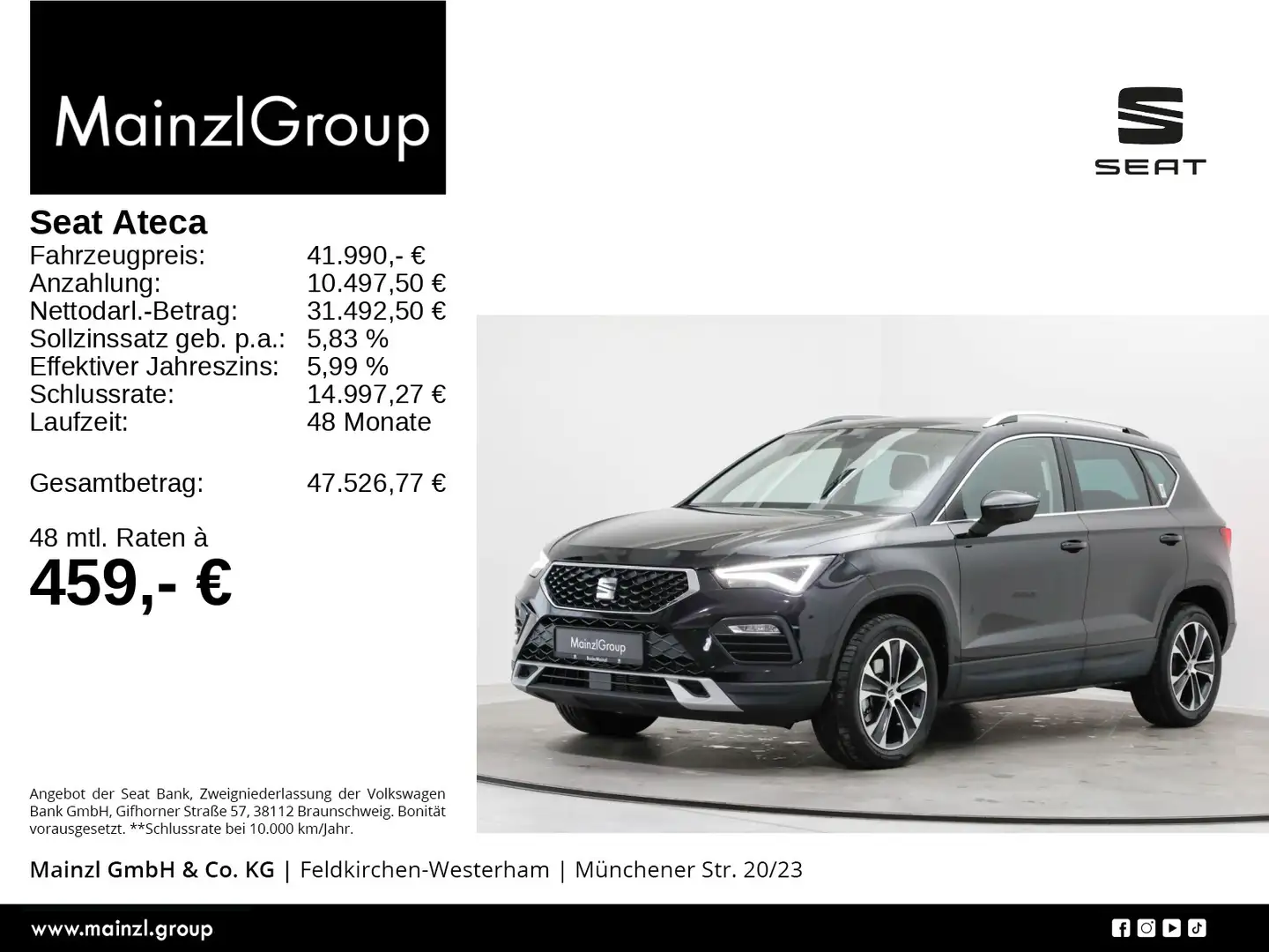 SEAT Ateca Style Schwarz - 1