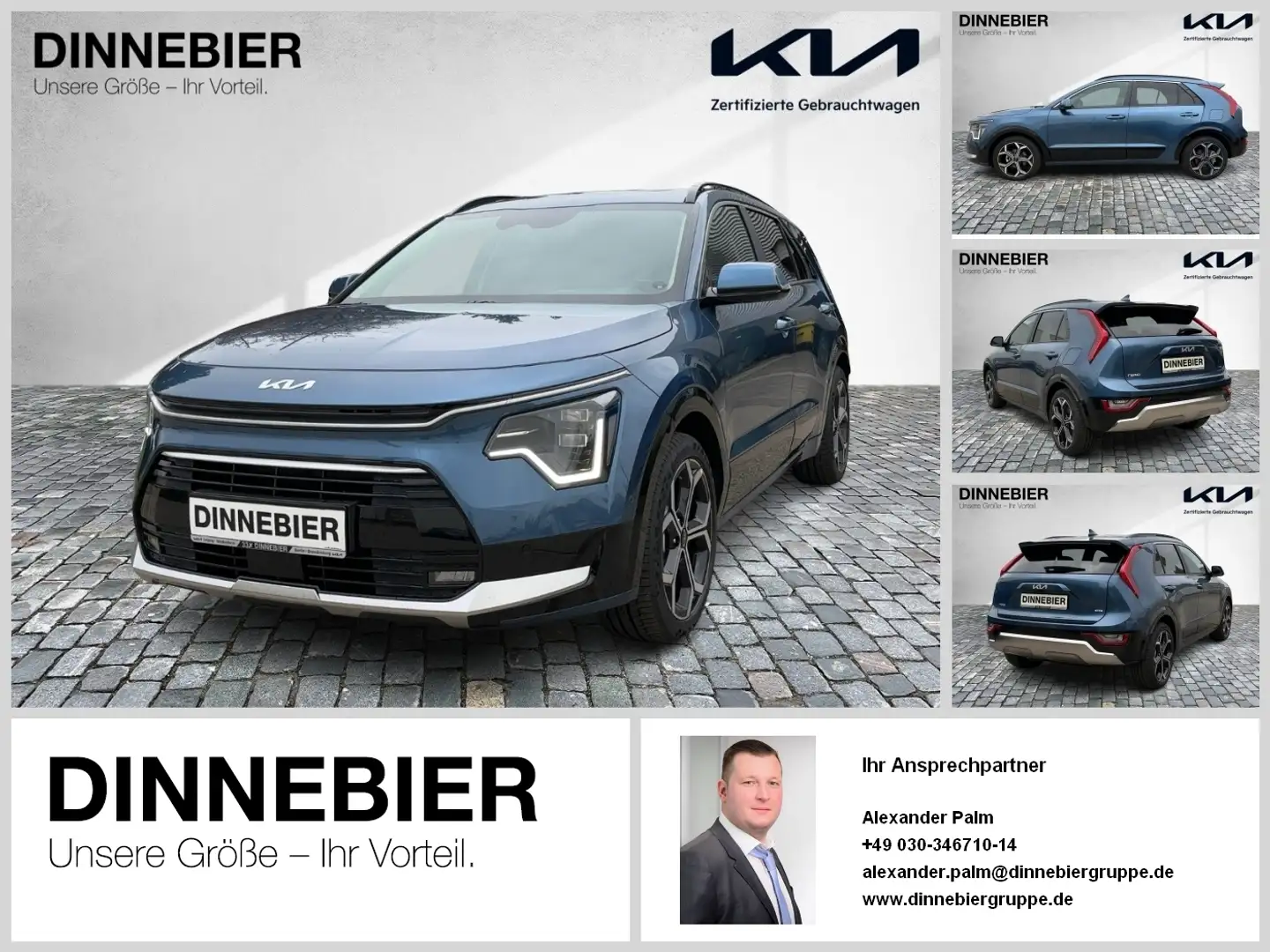 Kia Niro Spirit 1.6 HEV LED+Navi+Kamera+Glasdach Bleu - 1