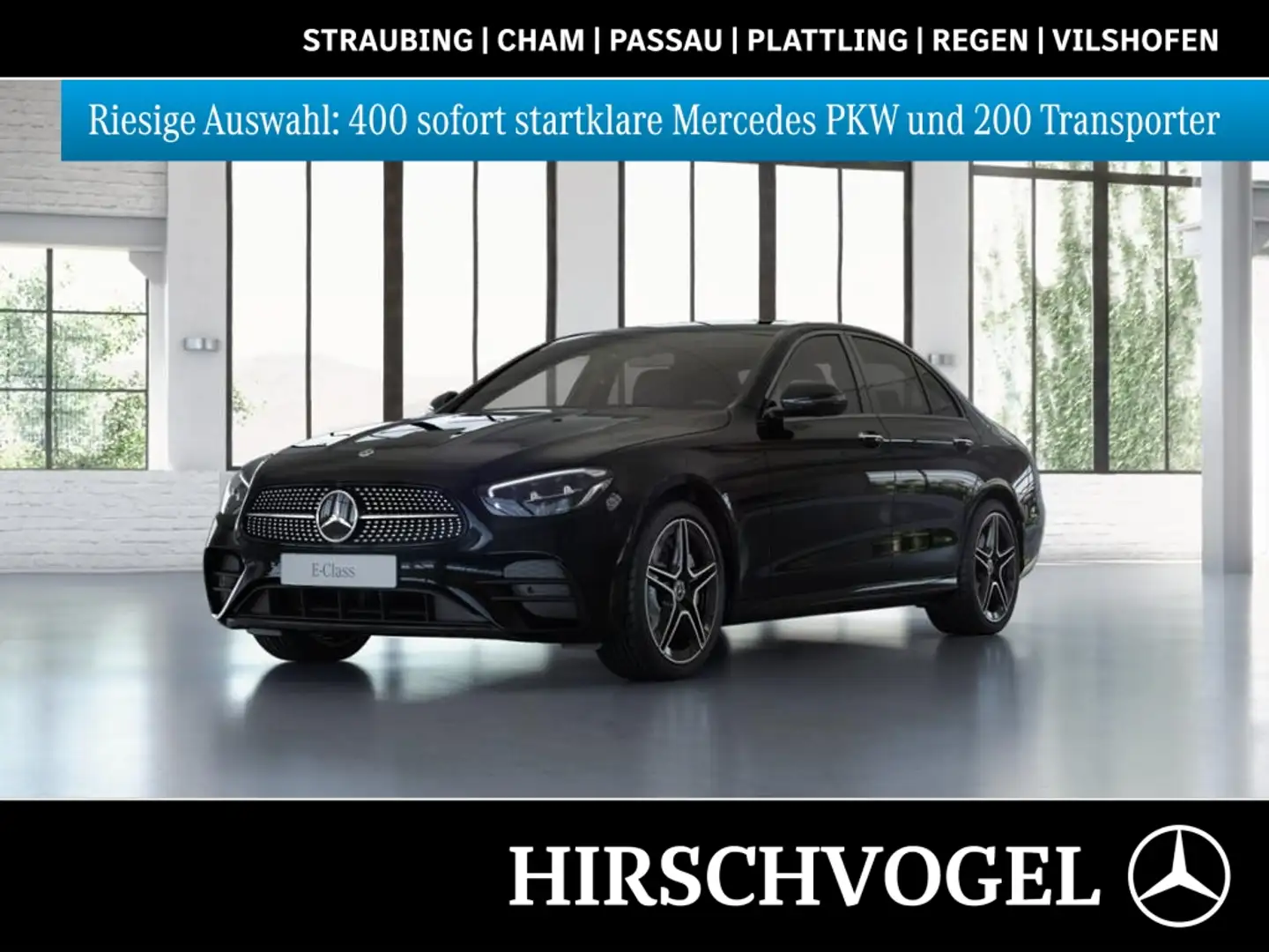Mercedes-Benz E 450 4M AMG-Line+Night+DISTRON+HUP+Standhzg+LED Schwarz - 1