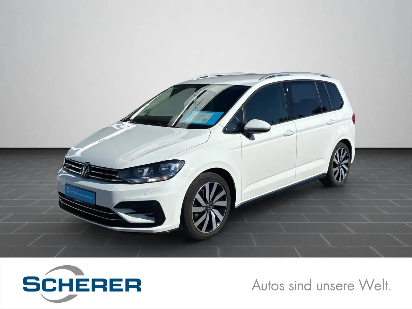 Volkswagen Touran 2.0 TDI DSG R line 7-Sitzer CARPLAY AHK Blanc - 1