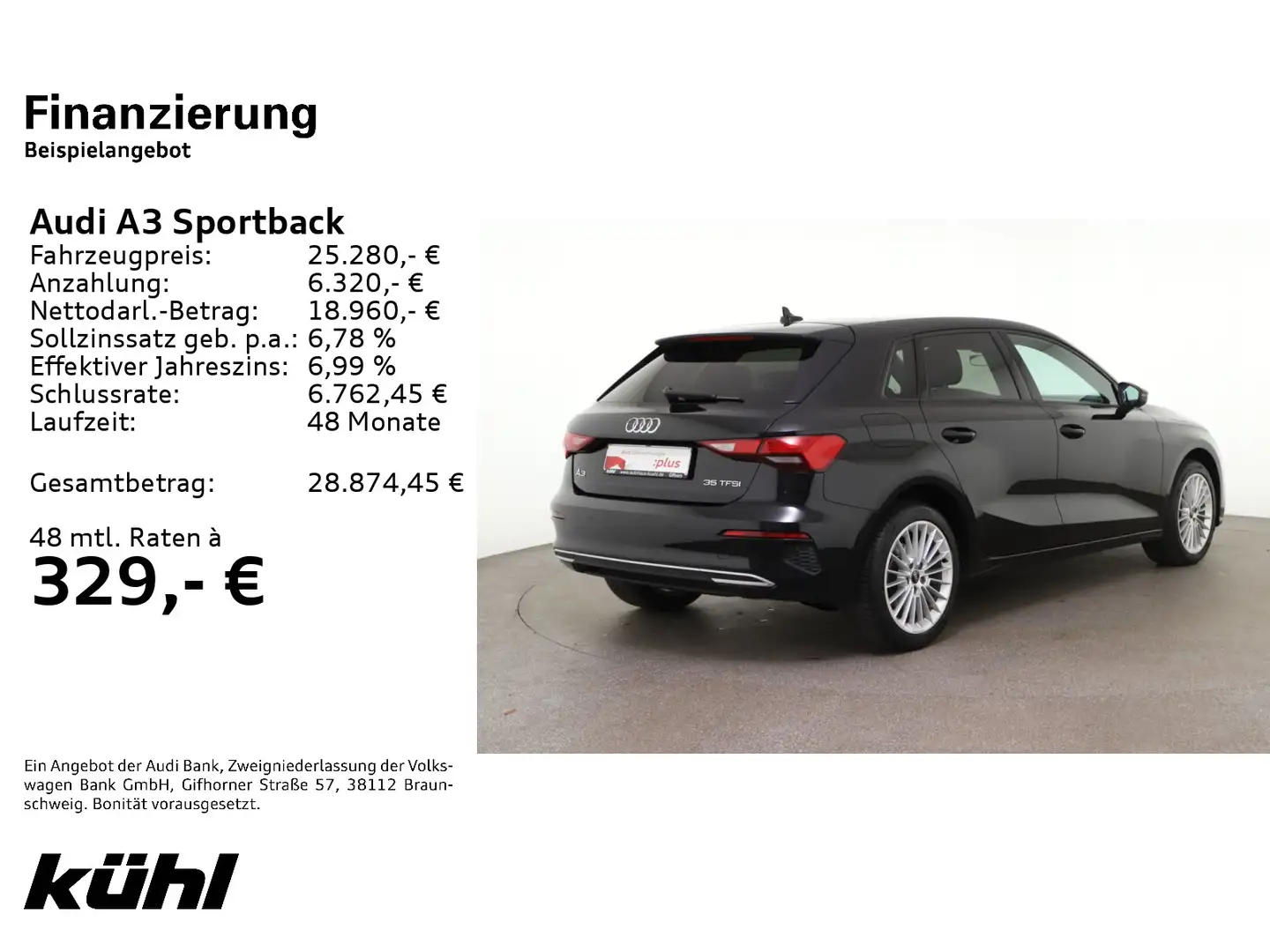 Audi A3 35 TFSI S tronic advanced ACC/Navi Schwarz - 2