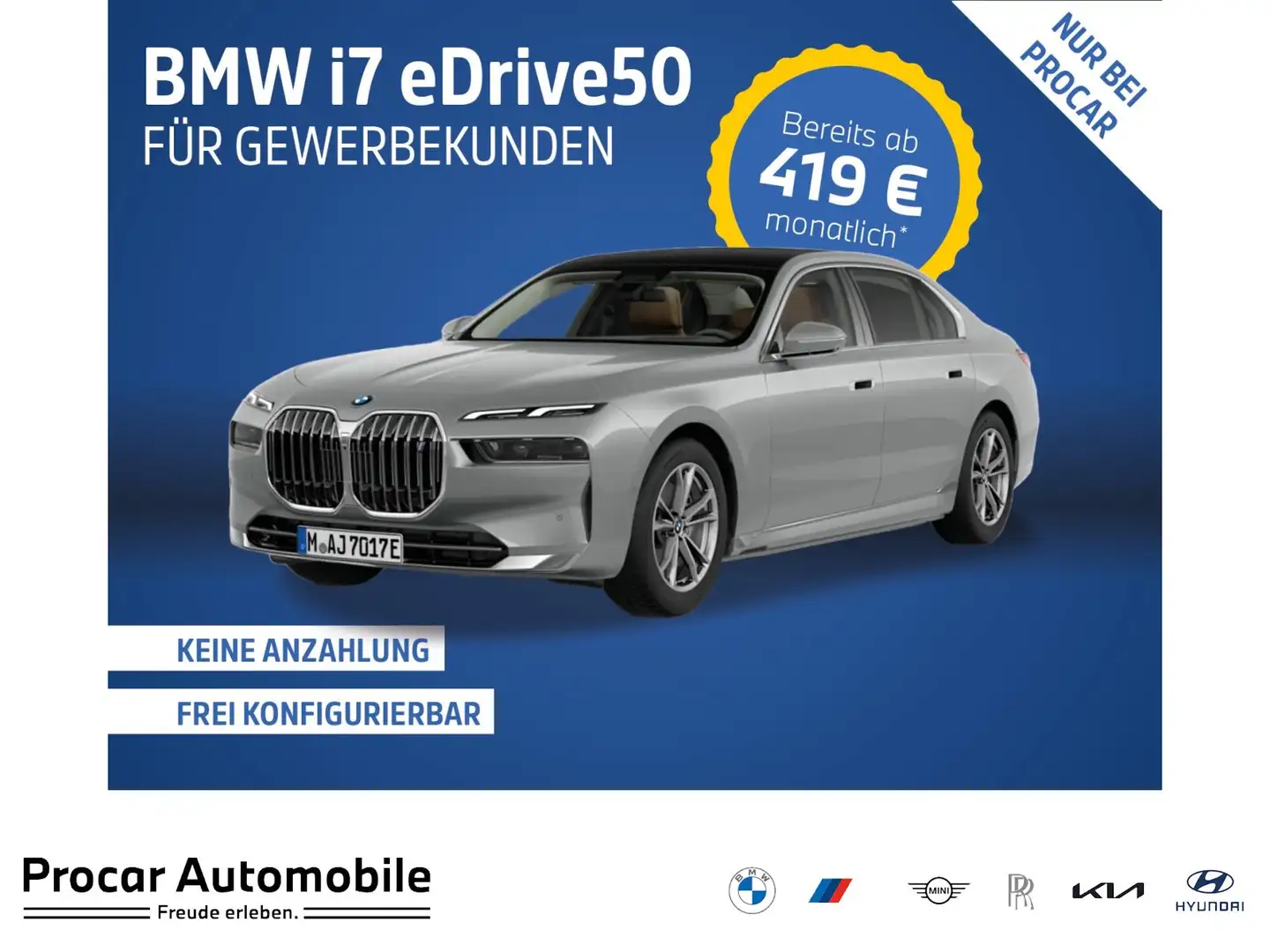 BMW i7 eDrive50 AKTIONSANGEBOT! GEW. LEAS. AB 419,- NETTO Alb - 1