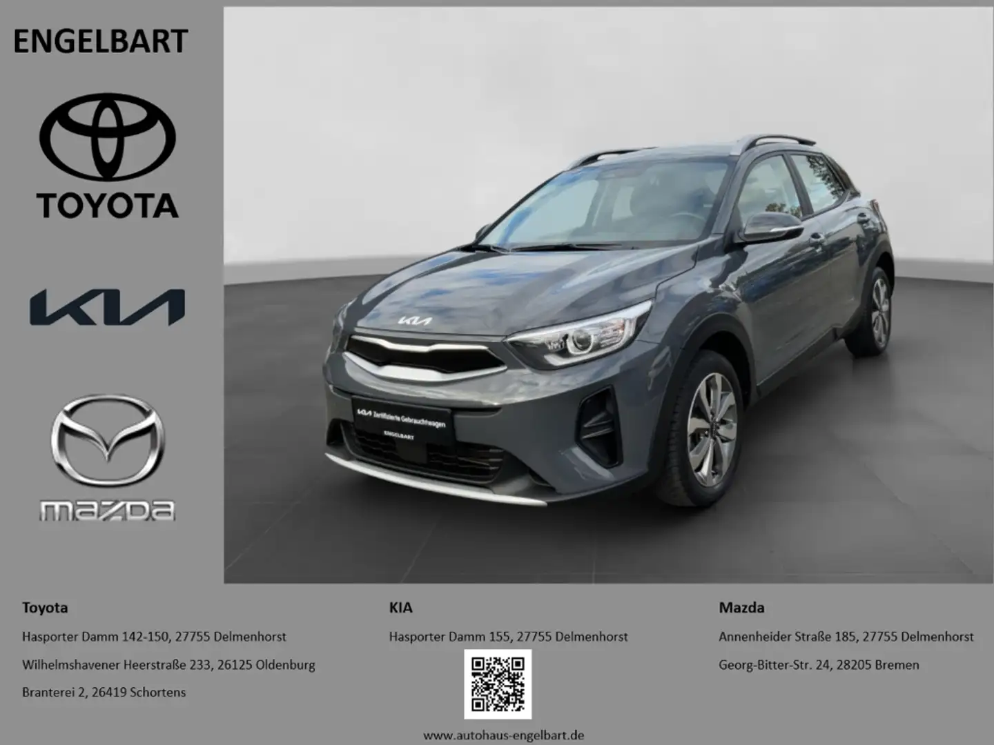 Kia Stonic Vision 1.2 Navi-Paket Rückfahrkamera Gris - 1