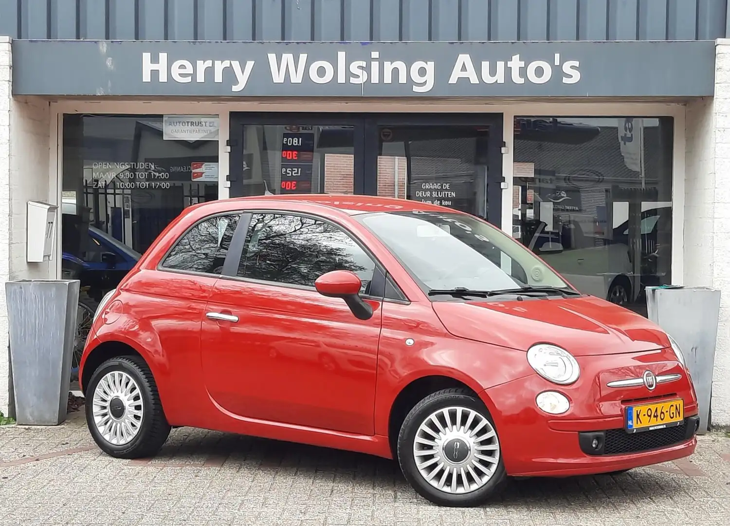 Fiat 500 1.2 Lounge Airconditioning... Rouge - 1