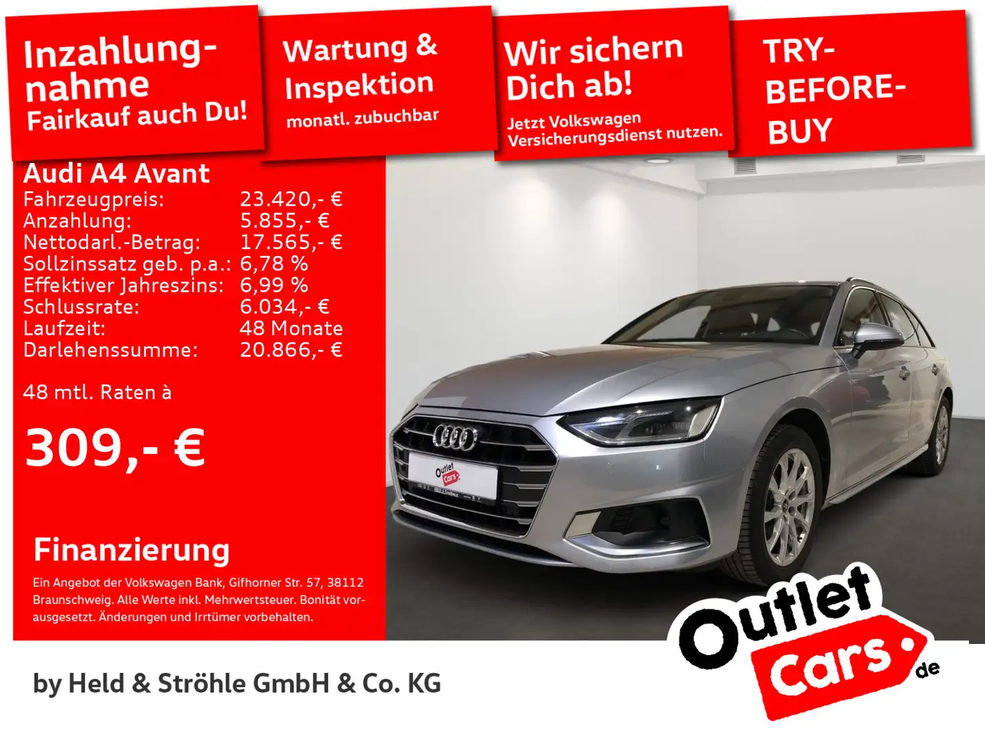 Audi A4 advanced 35 TDI S tronic AHK BUSINESS N Silber - 1