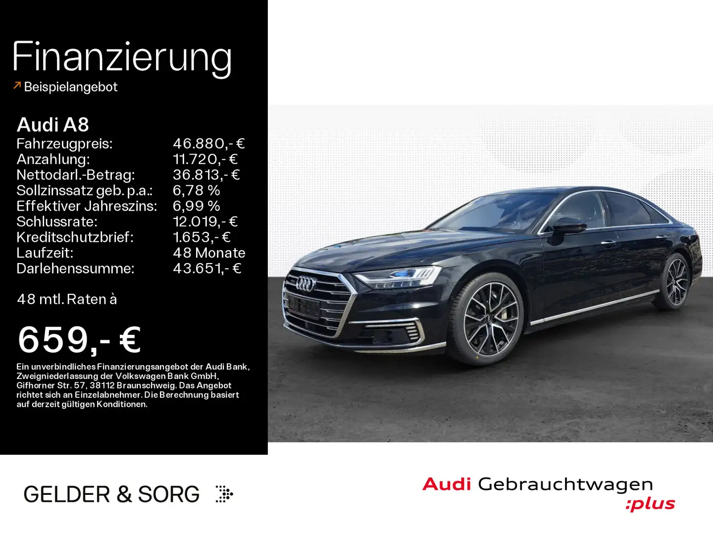 Audi A8 60 TFSIe *MASSAGE*B&O*PANO*SOFTCLOSE*360 Noir - 1
